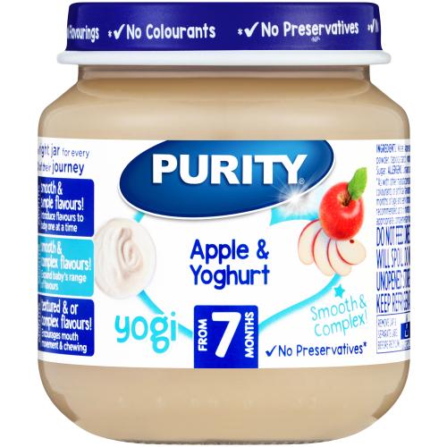Purity Small Apples and Yoghurt Flavour pack (125ml x 6)