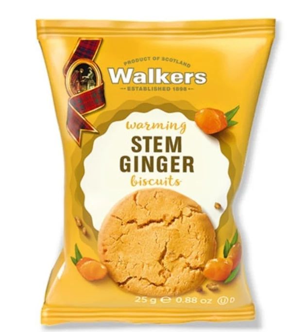 Walkers warming Stem Ginger Biscuits 25g