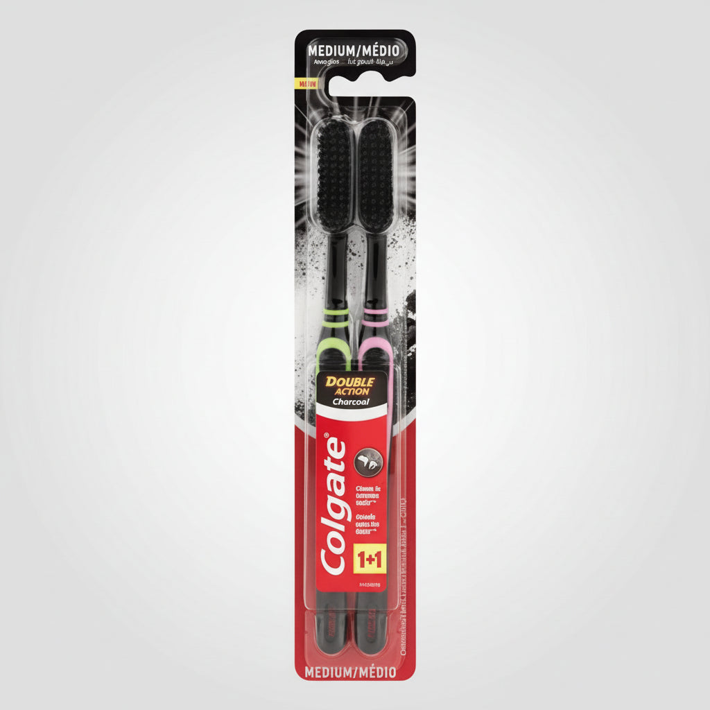 Colgate Double Action Charcoal 1+ 1 Toothbrush