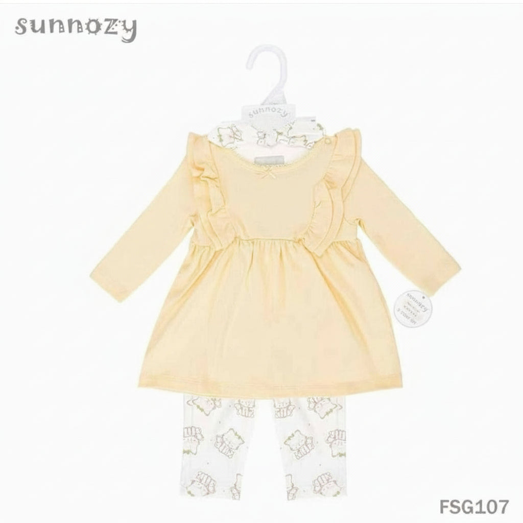 Sunnozy 3-piece Set Baby Girl Dress