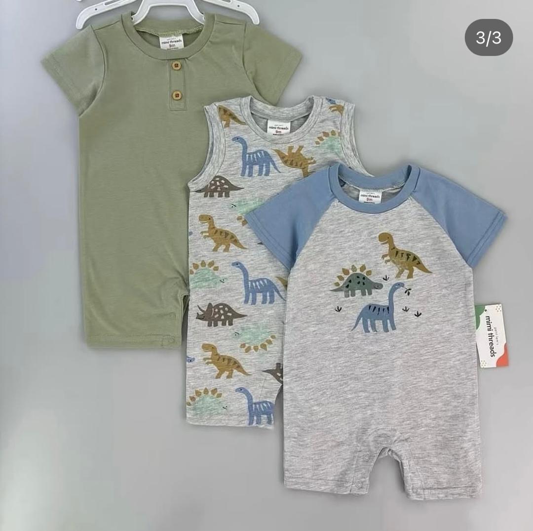 Sunnozy 3pcs Romper Bodysuit
