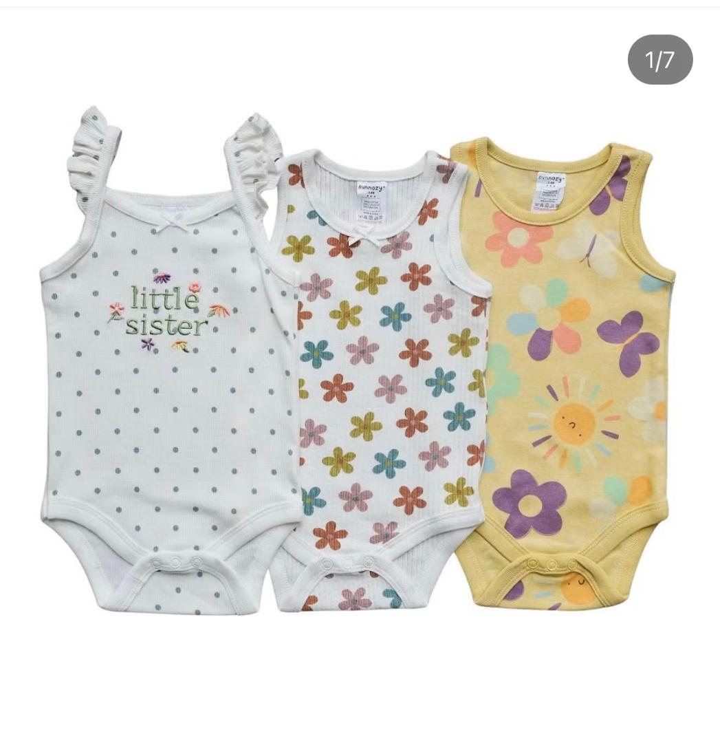 Sunnozy 3pcs  Bodysuit Vest