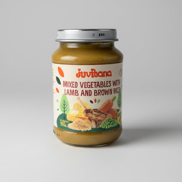 Juvitana Mixed Vegetables with Lamb and Brown Rice 190g