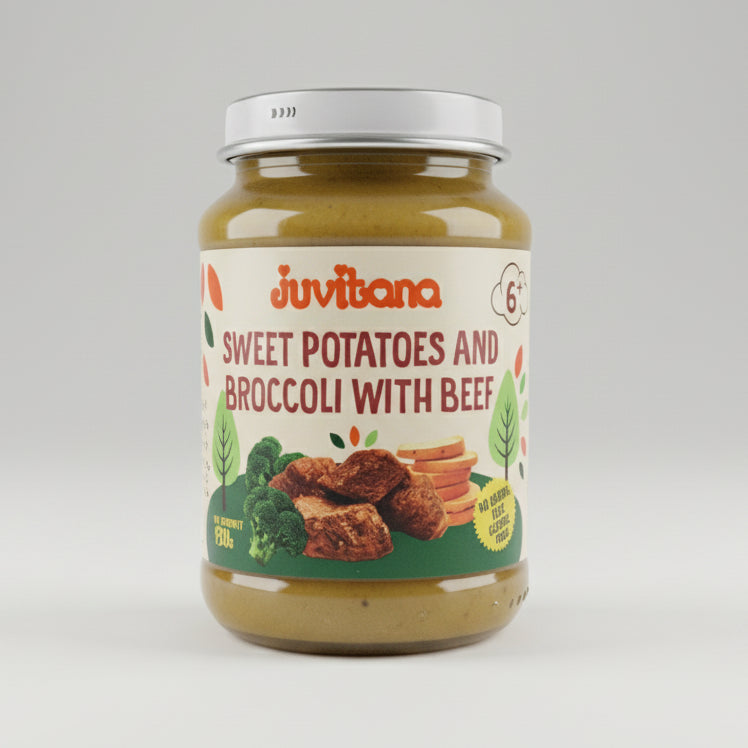 Juvitana Sweet Potatoes and Broccoli With Beef 190g