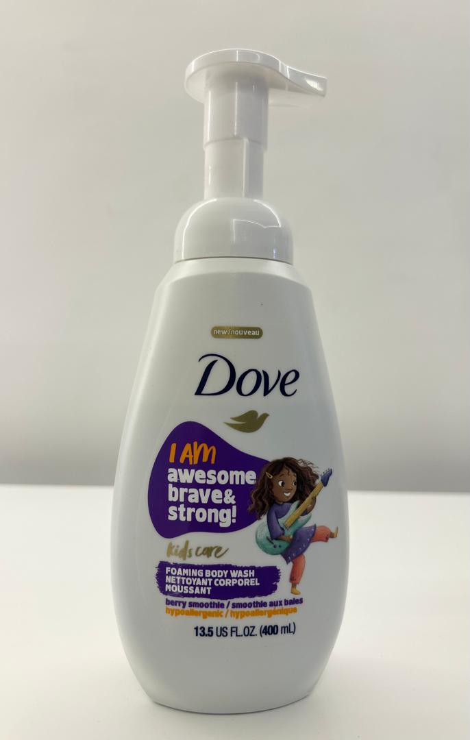 Make bath time fun and caring with Dove Kids Care Foaming Bath. With a rich, bubbly lather and gentle, skin-loving ingredients, it cleanses without drying, leaving your child‚Äôs skin soft, smooth, and happy. – hygiene and toiletries product image