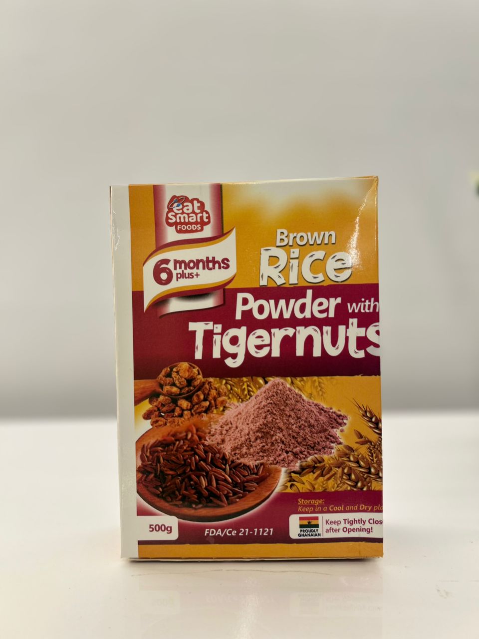 Eat smart brown rice powder with tiger nuts(500g) Single packaging - available at Beks Ghana