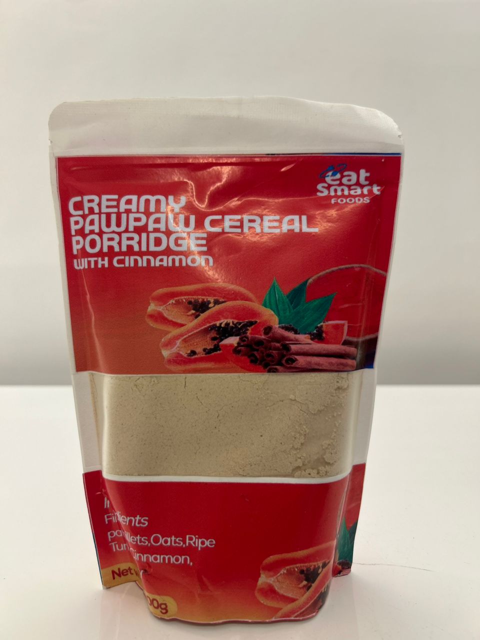 Eat smart Creamy pawpaw Singles packaging - available at Beks Ghana