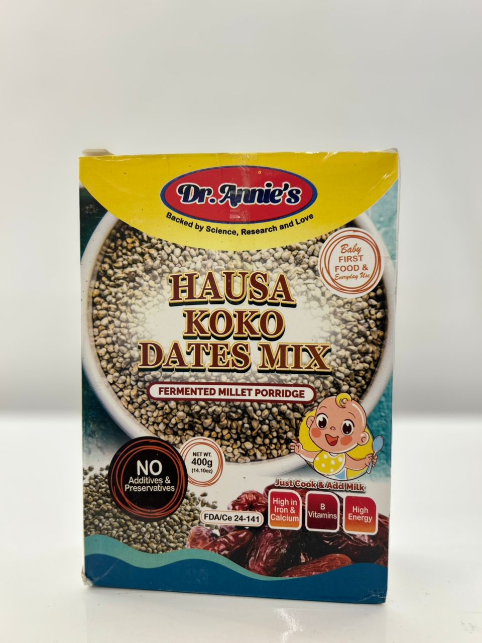 Dr Annieâ€™s Hausa Koko Dates Mix Single packaging - available at Beks Ghana