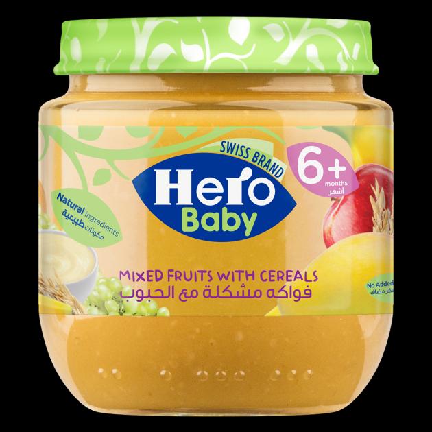 Hero Baby Mixed Fruits with cereal (125g) Single packaging - available at Beks Ghana