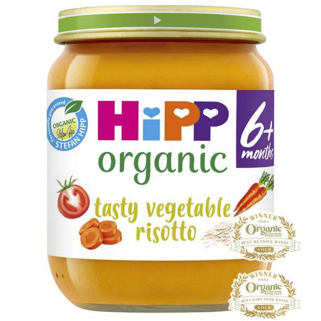 Hipp Organic Tasty Vegetables Risotto (125g x 6) pack packaging - available at Beks Ghana