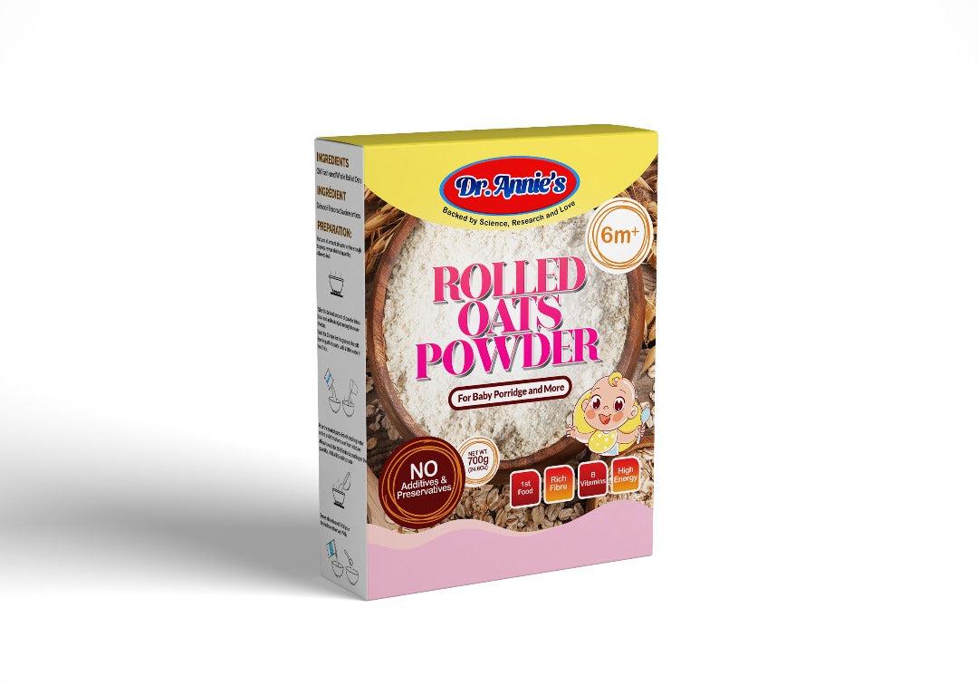 Dr. Annie's Rolled Oats Powder(400g) packaging - available at Beks Ghana