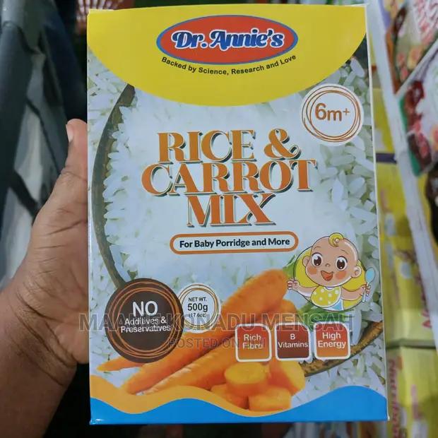 Dr. Annie's Rice & Carrot  pumpkin packaging - available at Beks Ghana