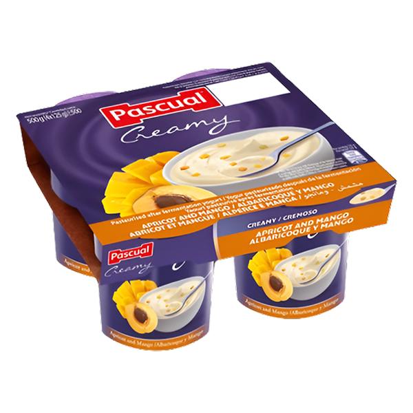 Pascual Creamy Apricot Mango tray (120g x 4 x6) tray packaging - available at Beks Ghana