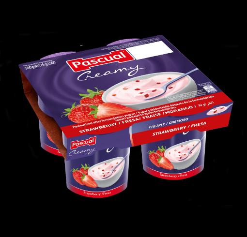 Pascual Creamy Strawberry (120g x 4 ) Single packaging - available at Beks Ghana