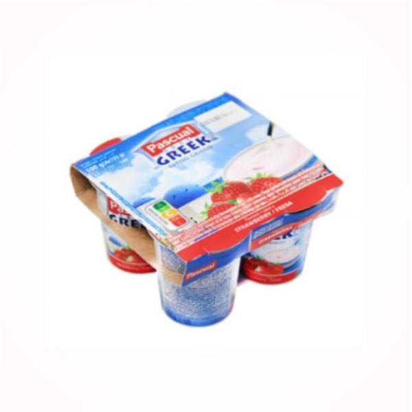 Pascual Greek Strawberry Pack ( 120g x 4) Single packaging - available at Beks Ghana