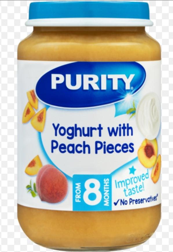 Purity Medium Yoghurt with Peach pieces (200ml ) Single packaging - available at Beks Ghana