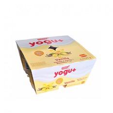 Yogu + Vanilla (4Ã—125g) packaging - available at Beks Ghana