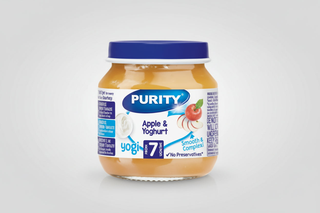 Purity Small Apples and Yoghurt Flavour Tray (125mlx6x4) packaging - available at Beks Ghana
