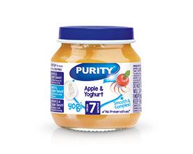 Purity Small Apples and Yoghurt Flavour Tray (125mlx6x4) packaging - available at Beks Ghana