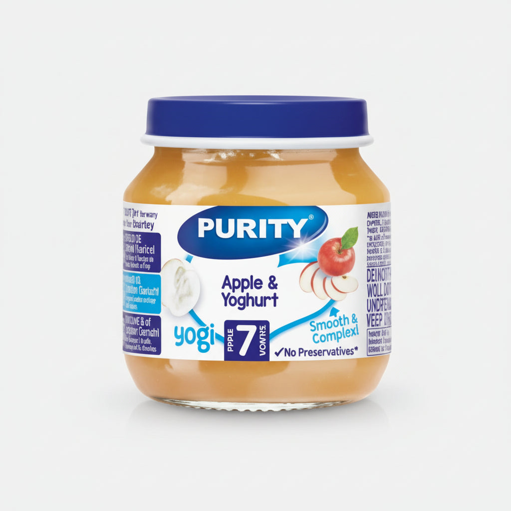 Purity Small Apples and Yoghurt Flavour pack (125ml) single packaging - available at Beks Ghana