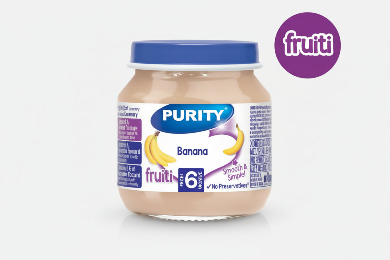 Purity Small Banana Pack (125ml) single packaging - available at Beks Ghana