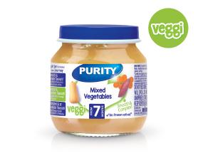 Purity Small Mixed Vegetables Tray (125gx6x4) packaging - available at Beks Ghana