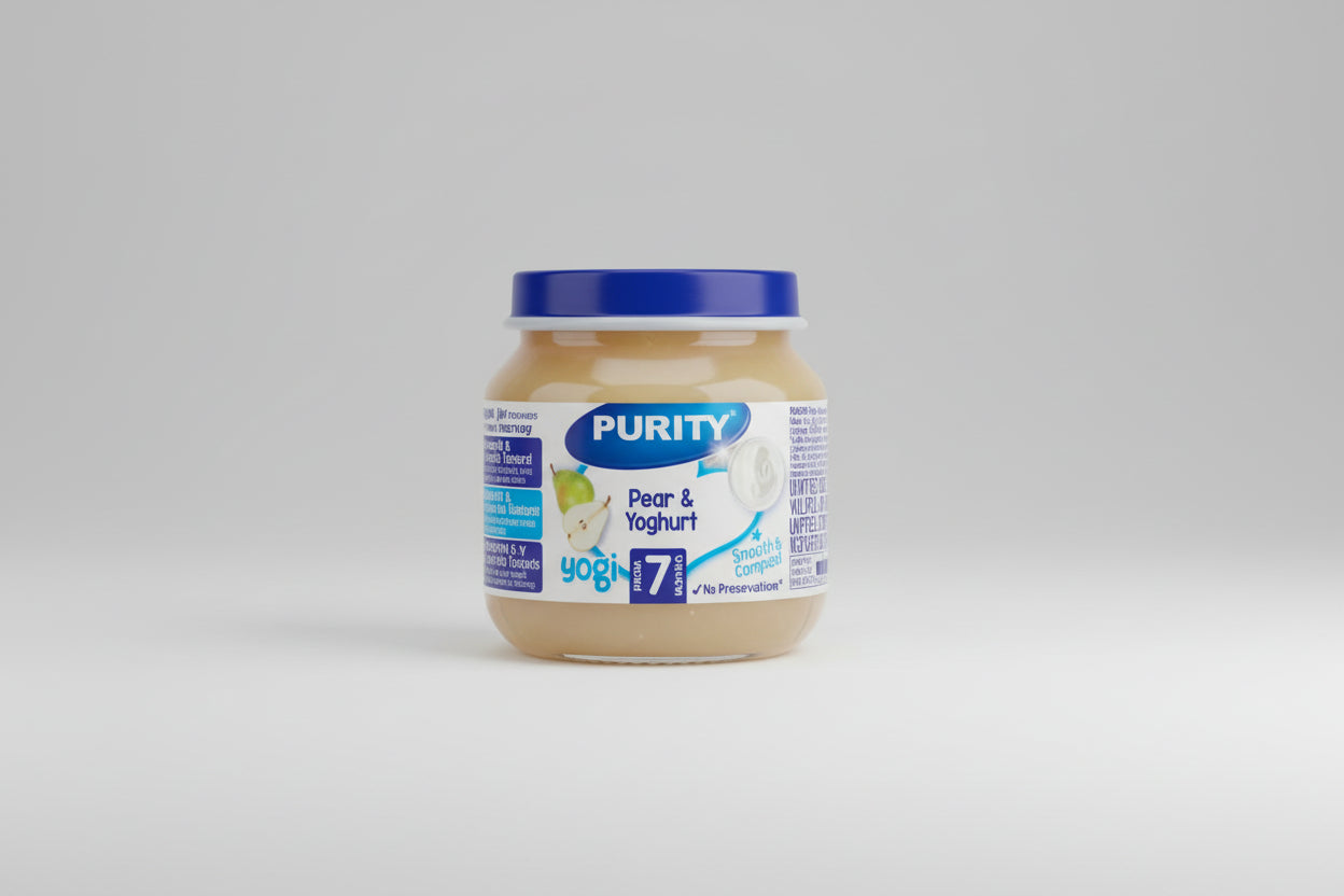 Purity Small Pear and Yoghurt Flavour Tray (125ml x 6 x 4) packaging - available at Beks Ghana