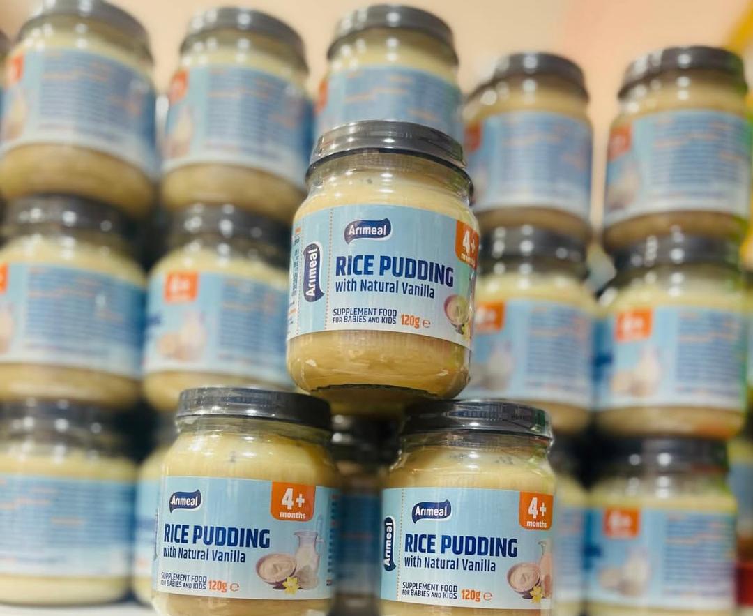 Arimeal Rice Pudding with natural vanilla (130gx2) packaging - available at Beks Ghana