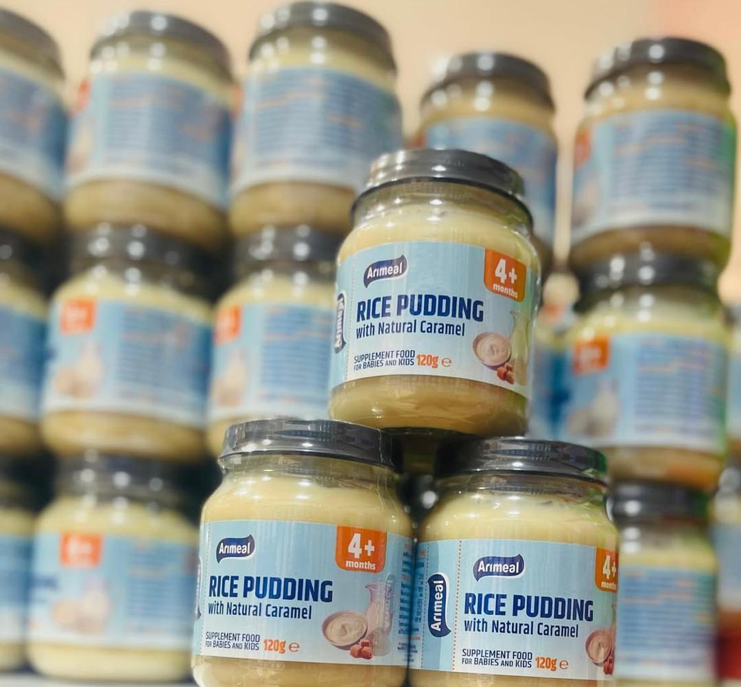 Arimeal Rice Pudding with natural caramel 130g Single packaging - available at Beks Ghana