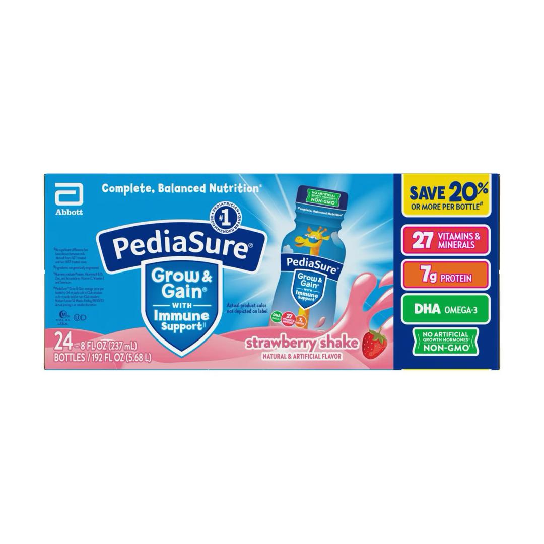 Pediasure Strawberry box (237ml X 24) packaging - available at Beks Ghana