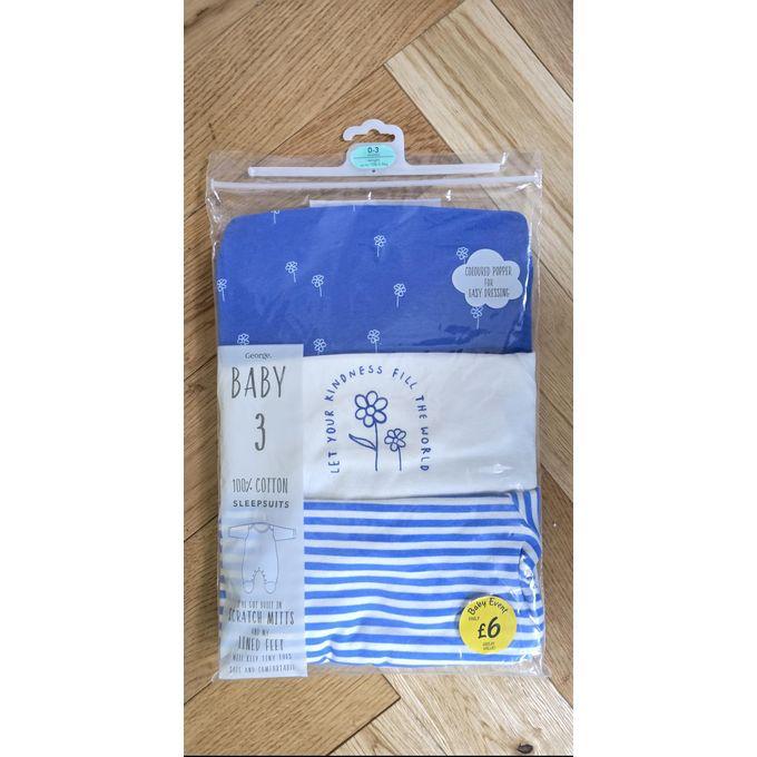 George baby 3 pack sleepsuit 3-6 months – accessory item for kids