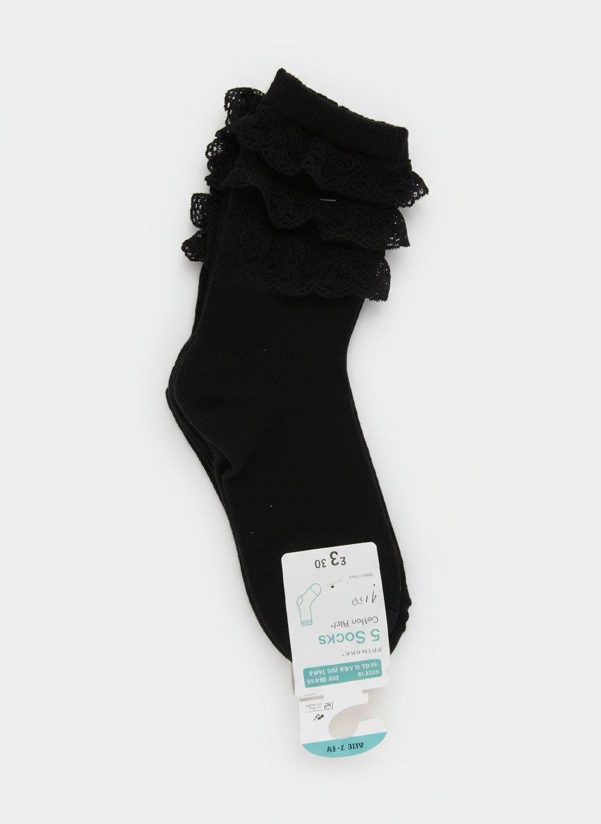 Primark 5 socks Black 7-10 yrs – accessory item for kids