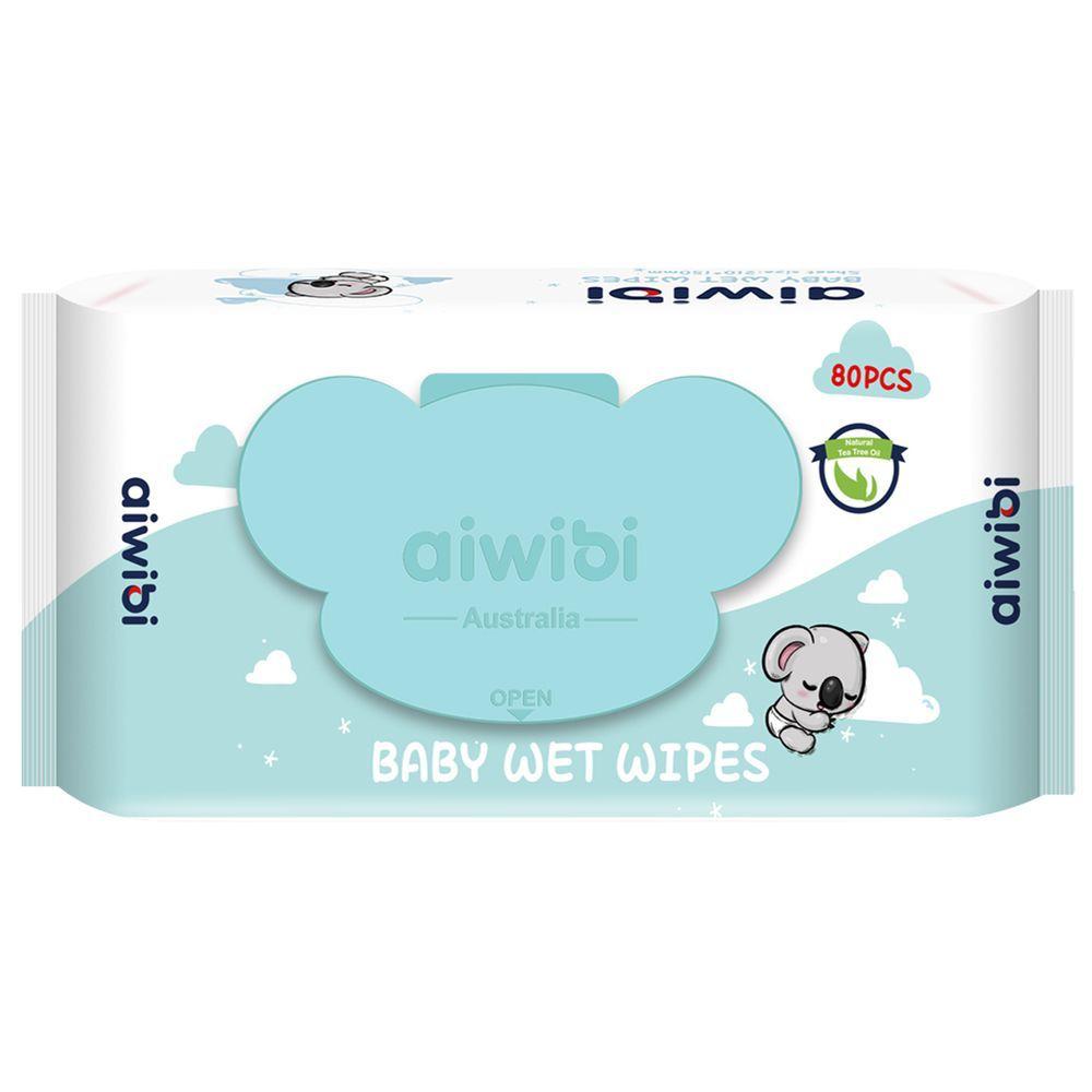 Awibi Baby Wet Wipes Green 80pcs – diaper product photo at Beks Ghana