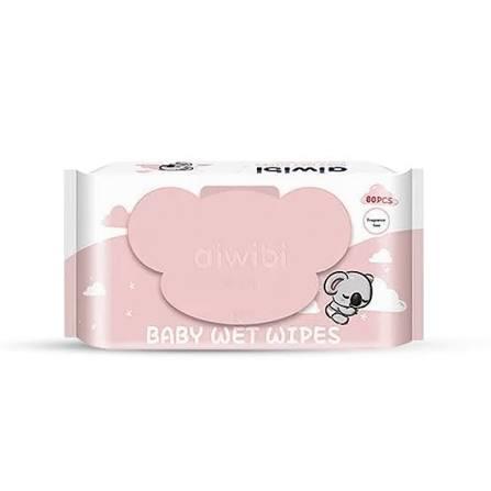 Awibi Baby Wet Wipes Pink 80pcs – diaper product photo at Beks Ghana