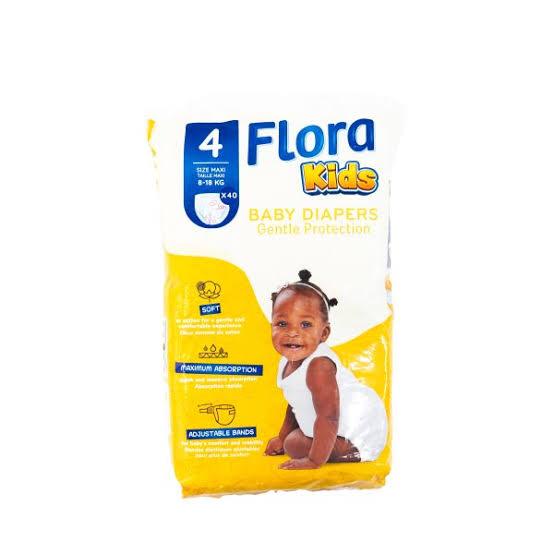 Flora Kids Baby Diapers jumbo size 4 – diaper product photo at Beks Ghana