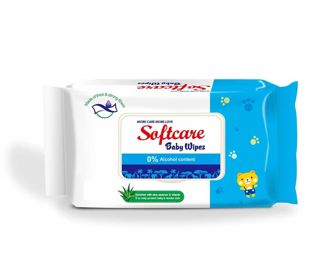 Softcare Baby Wipes 60pcs – diaper product photo at Beks Ghana