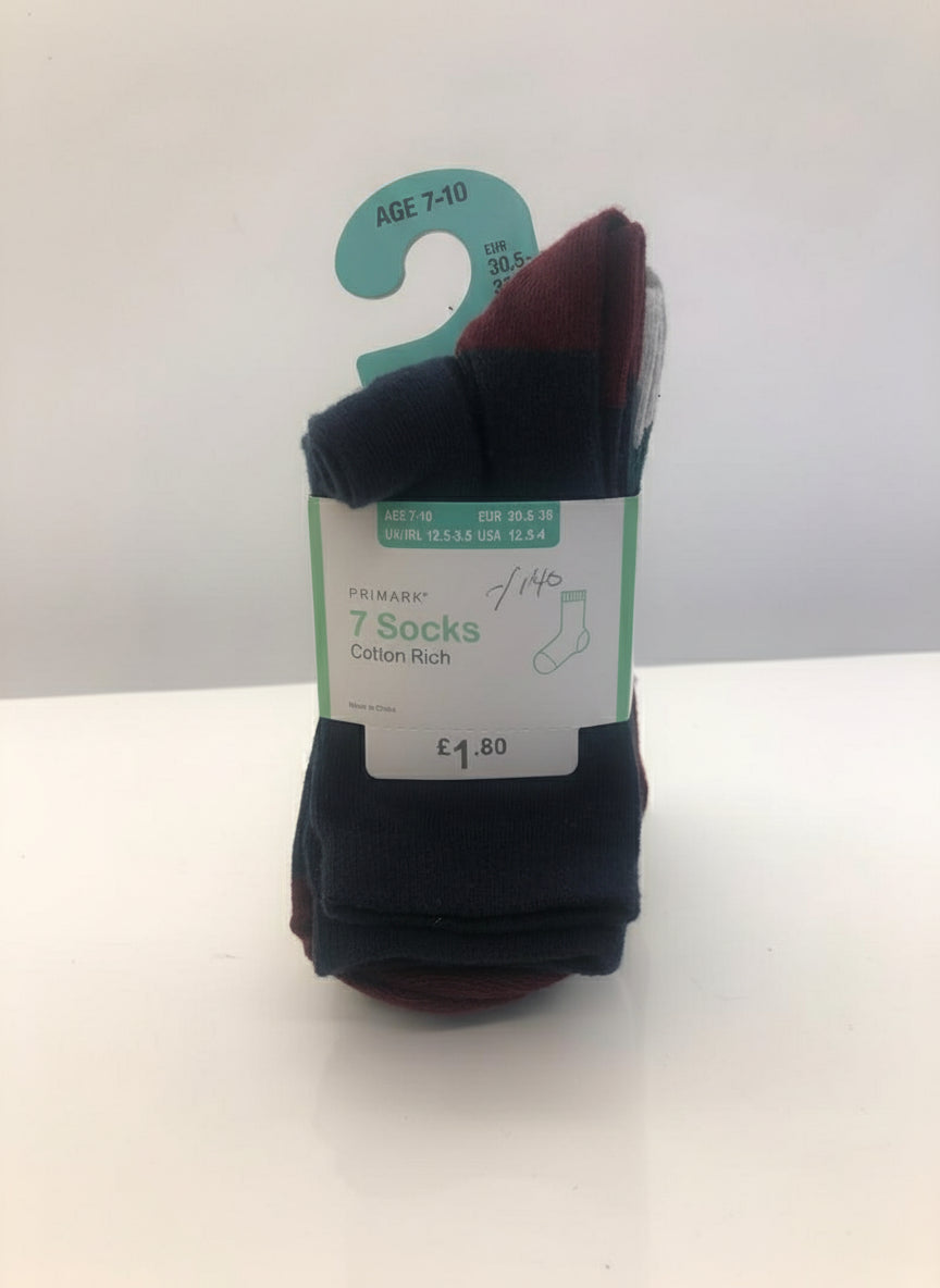 Primark 7 socks 7-10 yrs – accessory item for kids