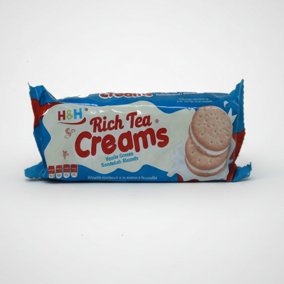 H & H Rich Tea Vanilla Creams pack of 12 – product photo from Beks Ghana