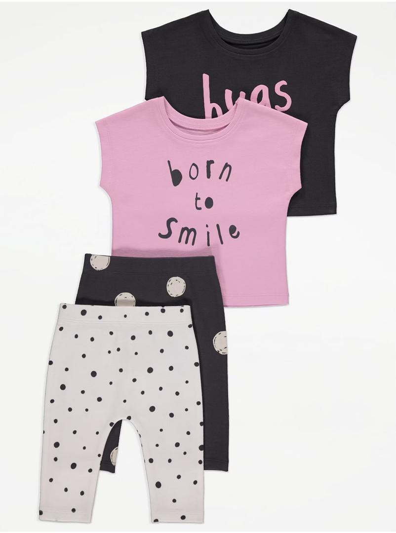 George Hugs T-shirt and Leggings Outfit 2 pack