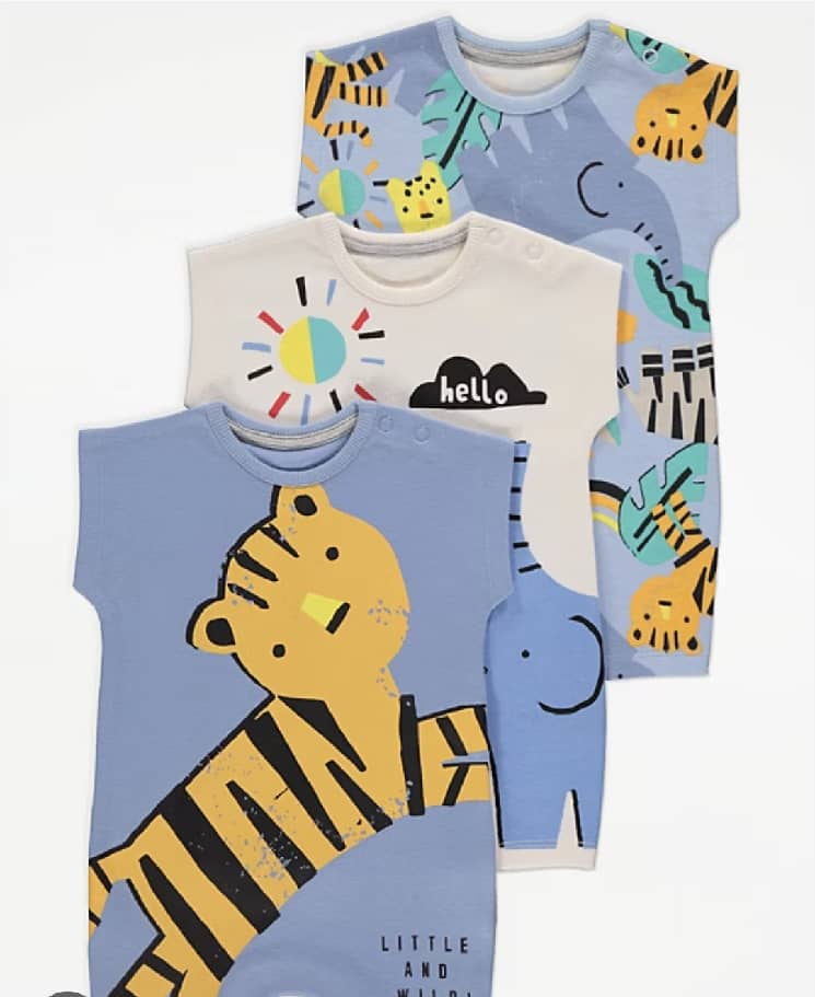 George baby 3 pack rompers
