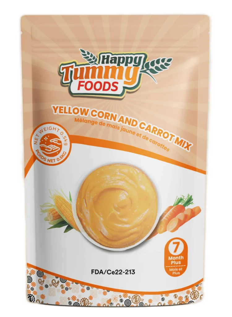 Happy Tummy Foods Yellow corn and Carrot Mix 7m+ 500g