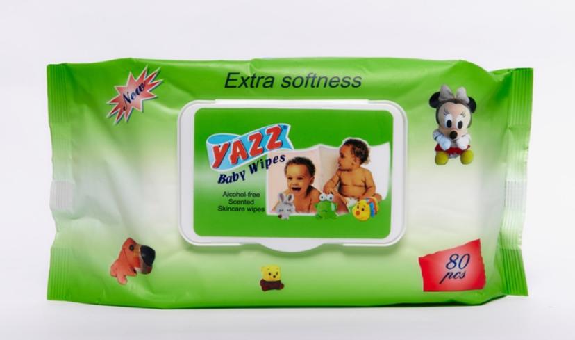 Yazz Extra Softness Wipes Green – diaper product photo at Beks Ghana