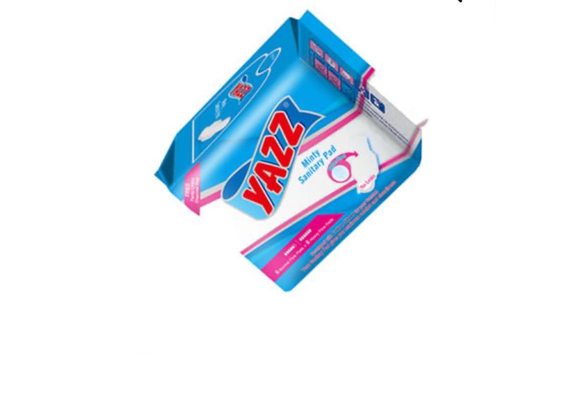 Yazz Minty Sanitary Pad 6 heavy flow pads Single product photo – Buy online at Beks Ghana