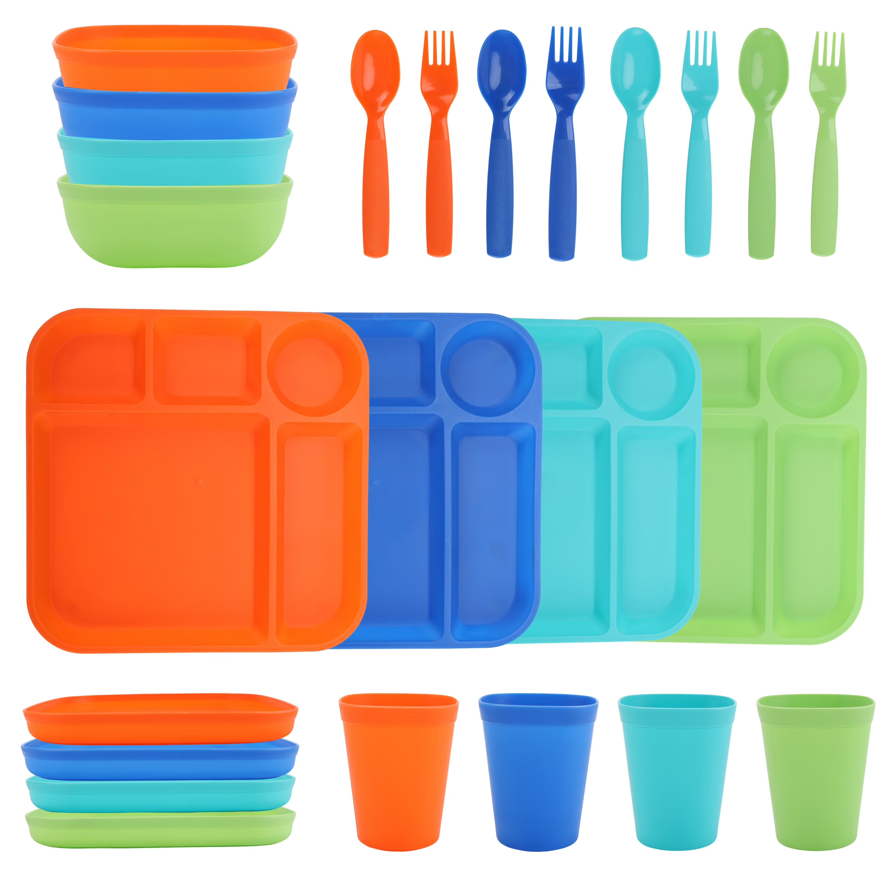 24 Piece Kid's Dinnerware Set