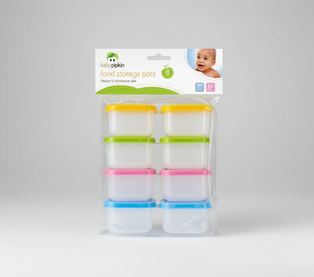 Baby Pipkin Food Storage Pots 8pots 6m+ - Beks Ghana
