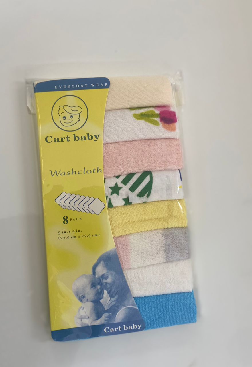 Cart baby washcloth Everyday wear 8 packs in 2 – accessory item for kids