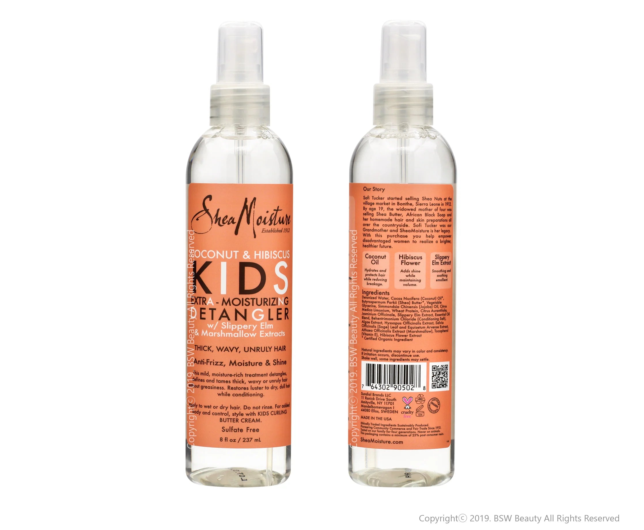 Shea Moisture Coconut & Hibiscus  Kids Extra-Moisturizing Detangler  237ml