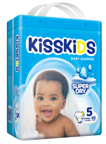Kiss Kids Super Dry Baby Diapers Medium (6-11kG, 42PCS)