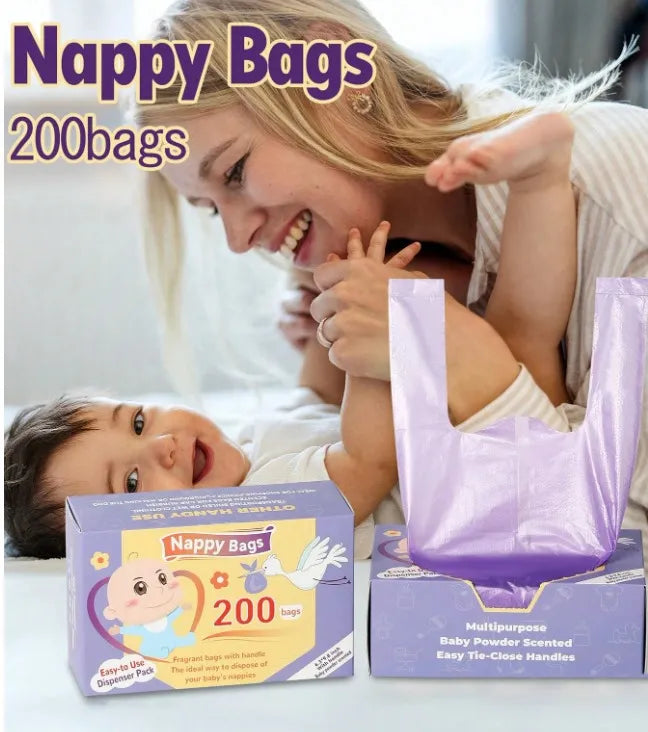 Nappy Bags ( 200  Scented Disposable Bags )