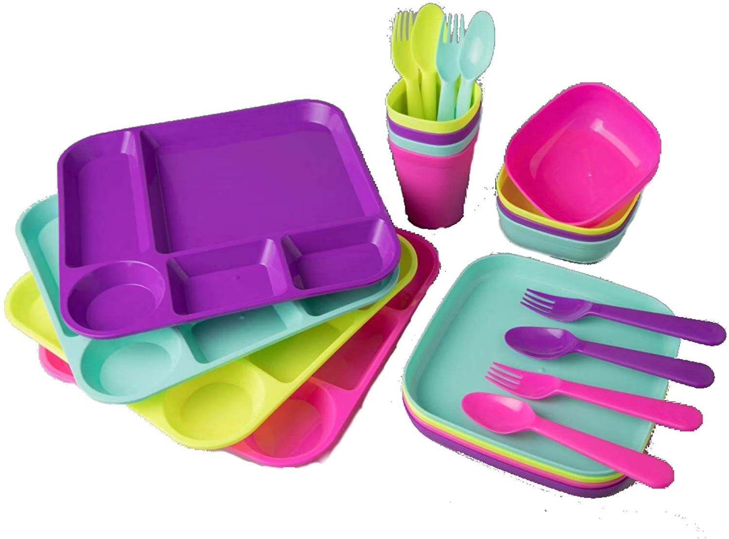 24 Piece Kid's Dinnerware Set